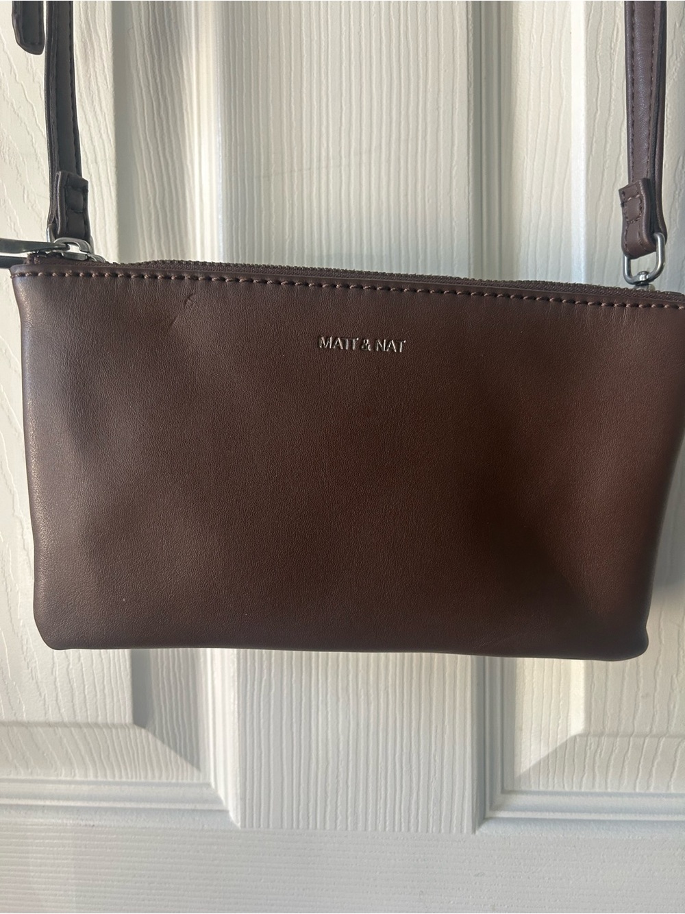 Matt & Nat Dark Brown Minimalist Crossbody Bag